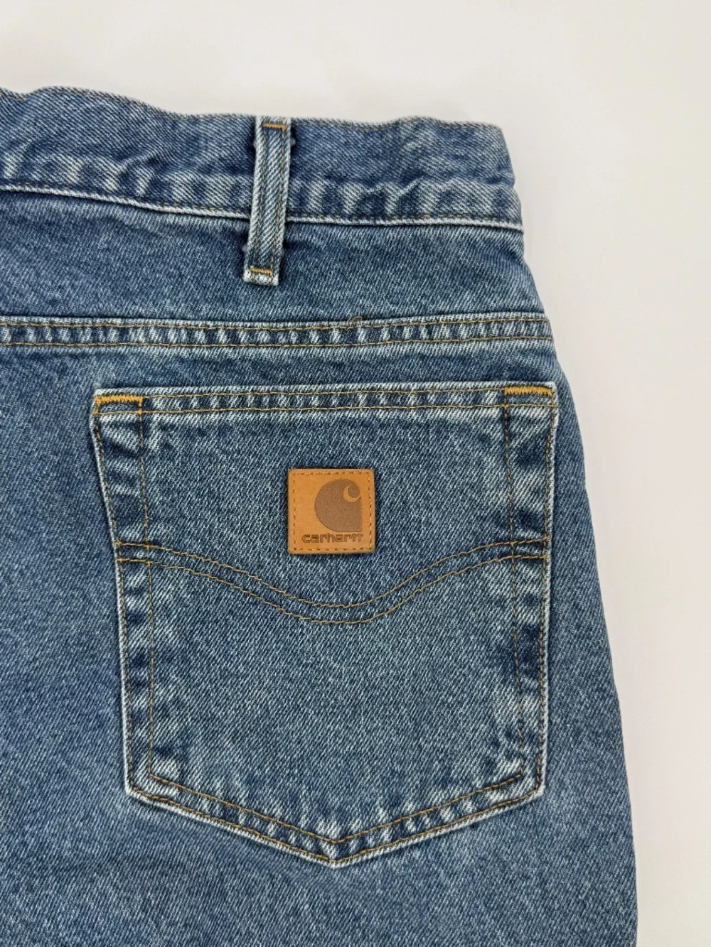 Carhartt B172 DST Flannel Lined Denim Jeans 34x32 Dark Stone Relaxed  Workwear